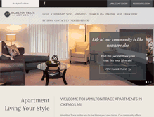 Tablet Screenshot of hamiltontraceapartments.com